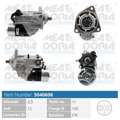 Startmotor / Starter Meat Doria 5040608