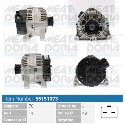 Dynamo / Alternator Meat Doria 55151073