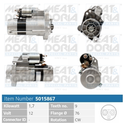 Startmotor / Starter Meat Doria 5015867