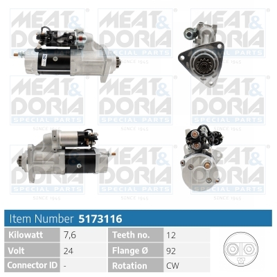 Startmotor / Starter Meat Doria 5173116