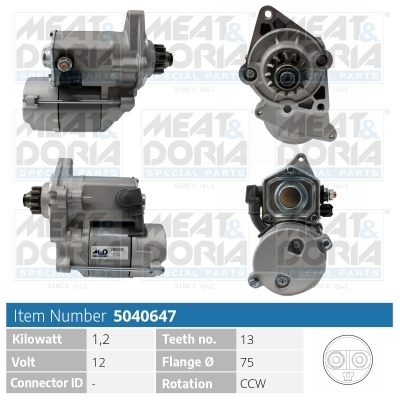 Startmotor / Starter Meat Doria 5040647