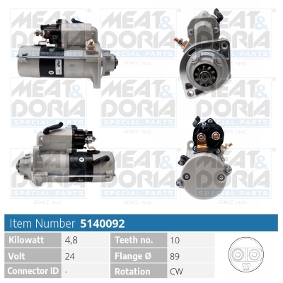 Startmotor / Starter Meat Doria 5140092