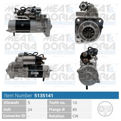 Startmotor / Starter Meat Doria 5135141