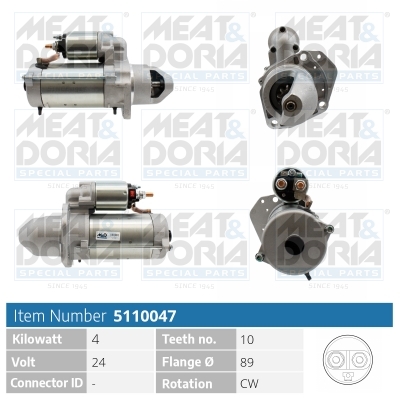 Startmotor / Starter Meat Doria 5110047