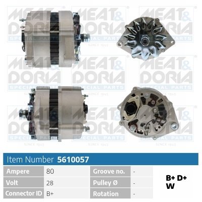 Dynamo / Alternator Meat Doria 5610057