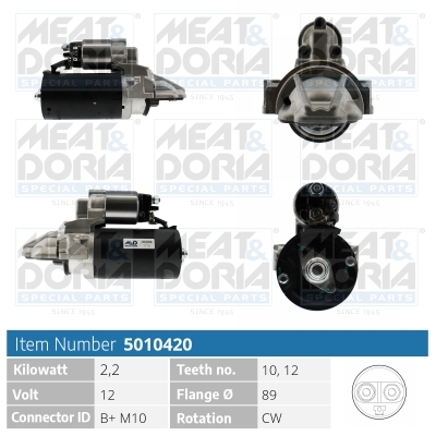 Startmotor / Starter Meat Doria 5010420