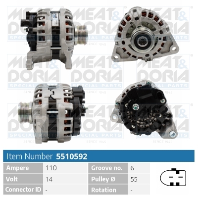 Dynamo / Alternator Meat Doria 5510592