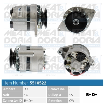 Alternator/Dynamo Meat Doria 5510522