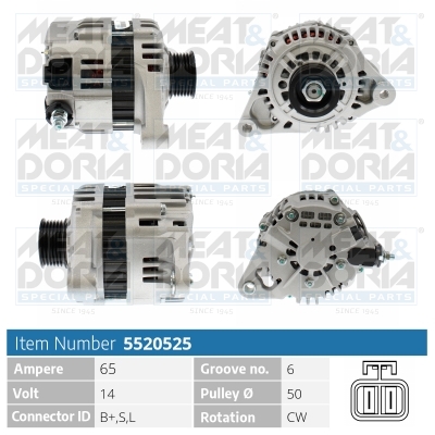 Alternator/Dynamo Meat Doria 5520525
