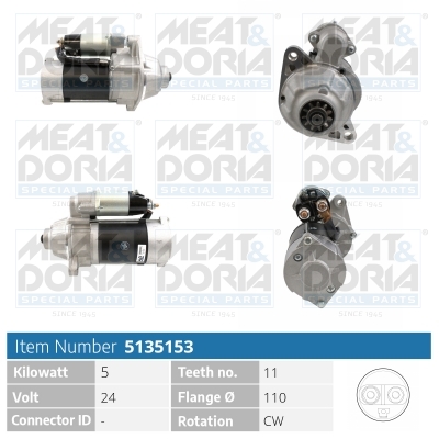 Startmotor / Starter Meat Doria 5135153