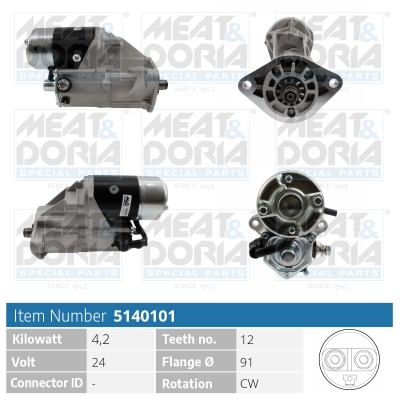 Startmotor / Starter Meat Doria 5140101