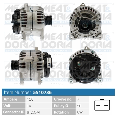 Alternator/Dynamo Meat Doria 5510736
