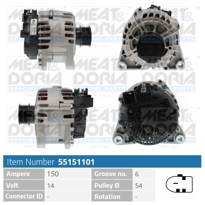 Dynamo / Alternator Meat Doria 55151101