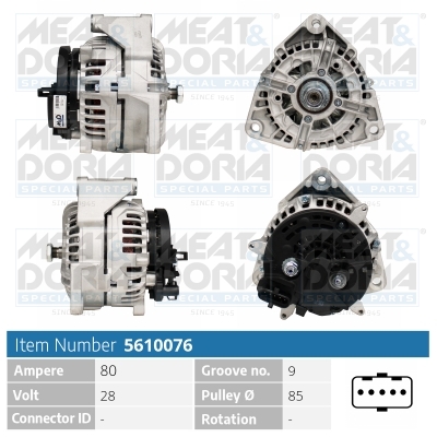 Dynamo / Alternator Meat Doria 5610076
