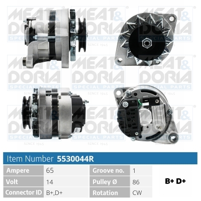 Dynamo / Alternator Meat Doria 5530044R