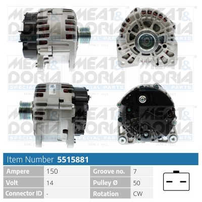 Alternator/Dynamo Meat Doria 5515881