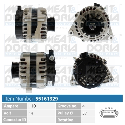 Dynamo / Alternator Meat Doria 55161329
