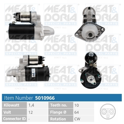 Startmotor / Starter Meat Doria 5010966
