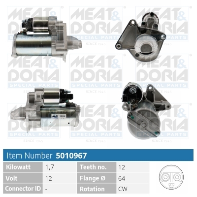 Startmotor / Starter Meat Doria 5010967