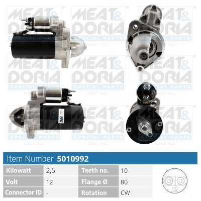 Startmotor / Starter Meat Doria 5010992
