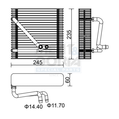 Verdamper, airconditioning Meat Doria 997014