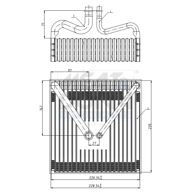 Verdamper, airconditioning Meat Doria 997029