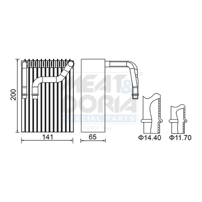 Verdamper, airconditioning Meat Doria 997042