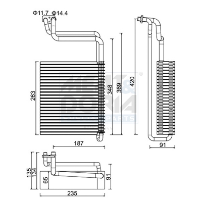 Verdamper, airconditioning Meat Doria 997045