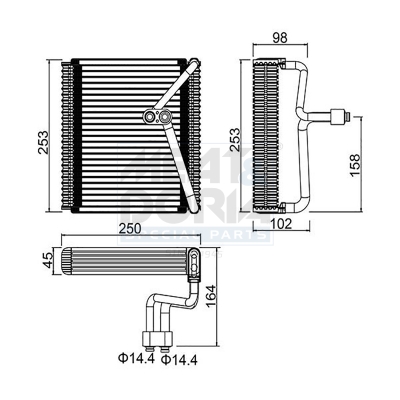 Verdamper, airconditioning Meat Doria 997050
