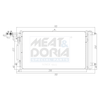 Condensor, airconditioning Meat Doria 991034