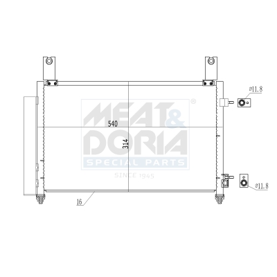 Condensor, airconditioning Meat Doria 991039