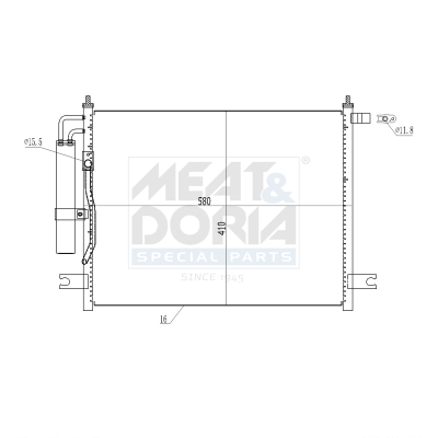Condensor, airconditioning Meat Doria 991041