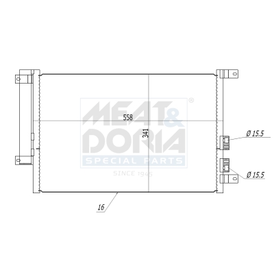 Condensor, airconditioning Meat Doria 991044