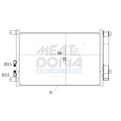 Condensor, airconditioning Meat Doria 991053