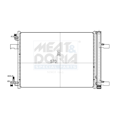 Condensor, airconditioning Meat Doria 991055