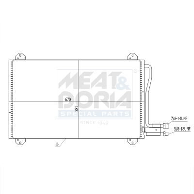 Condensor, airconditioning Meat Doria 991063