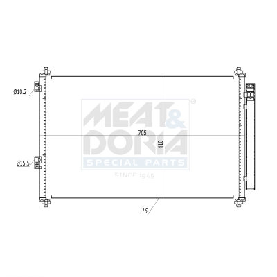 Condensor, airconditioning Meat Doria 991065