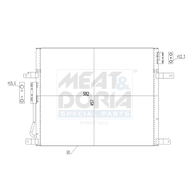 Condensor, airconditioning Meat Doria 991074