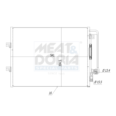 Condensor, airconditioning Meat Doria 991078