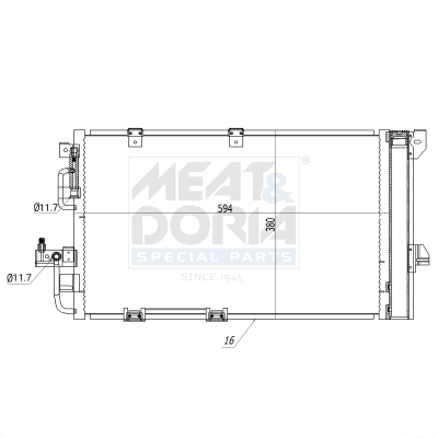 Condensor, airconditioning Meat Doria 991088