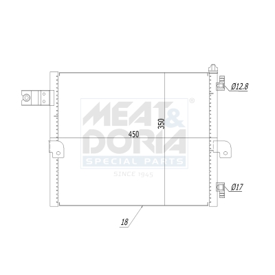 Condensor, airconditioning Meat Doria 991094