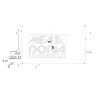 Condensor, airconditioning Meat Doria 991103