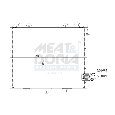 Condensor, airconditioning Meat Doria 991110