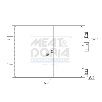 Condensor, airconditioning Meat Doria 991120