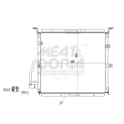 Condensor, airconditioning Meat Doria 991132