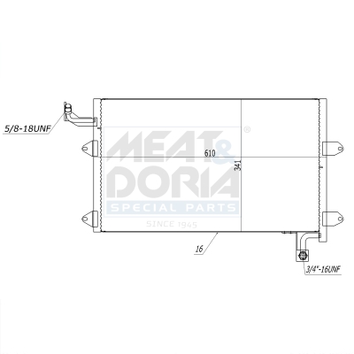 Condensor, airconditioning Meat Doria 991145