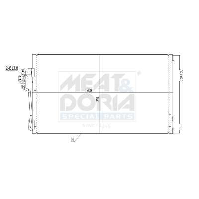 Condensor, airconditioning Meat Doria 991146