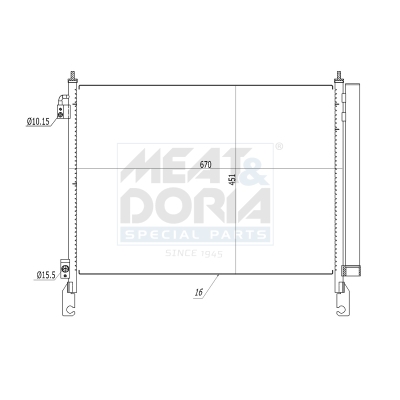 Condensor, airconditioning Meat Doria 991153