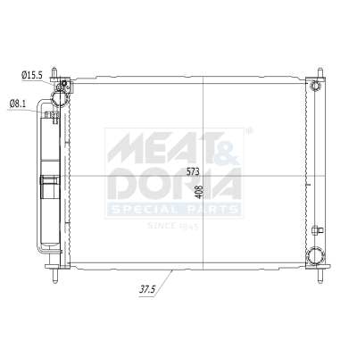 Condensor, airconditioning Meat Doria 991155