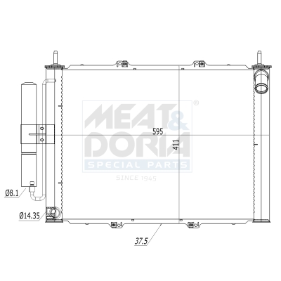 Condensor, airconditioning Meat Doria 991169